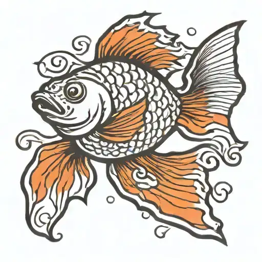 Single Fish Swimming