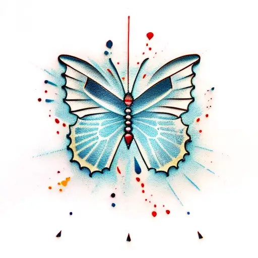 Broken Butterfly Dripping Blood
