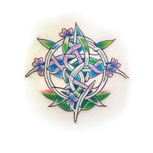 Cherry Blossom Celtic Tree Of Life