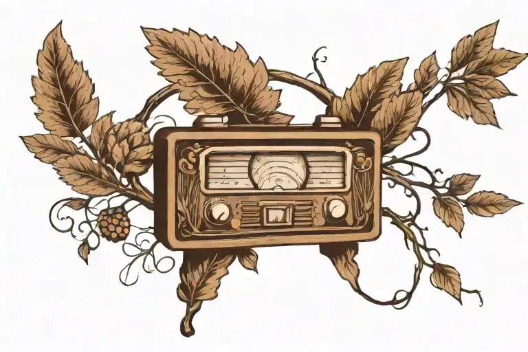 Old Radio With Tree Of Life