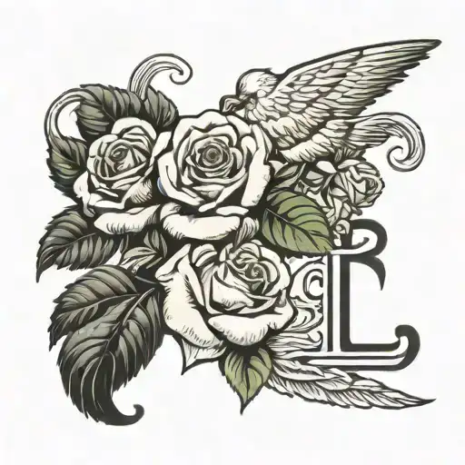 The Word Palmyra Written Surrounded By Roses