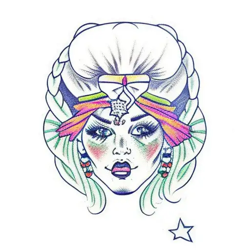 Cheerleader Gypsy Portrait