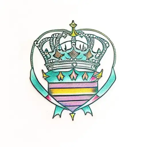 Queen's Crown And Lion