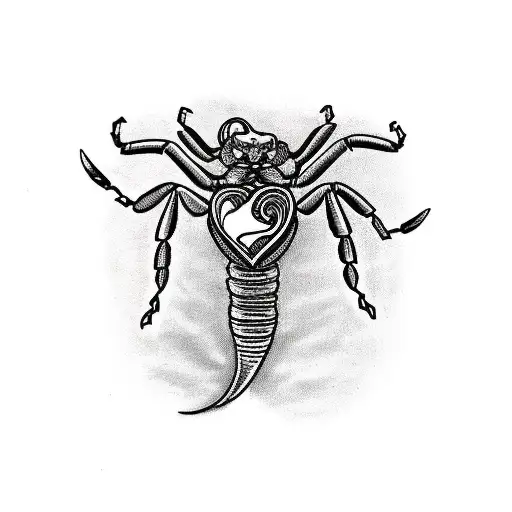 Scorpion Holding A Heart