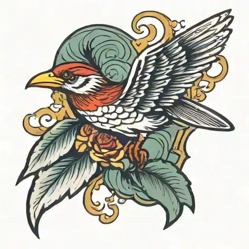 Vermillion Bird Rising