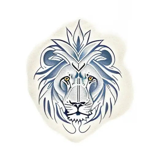Lion With Love Symbol