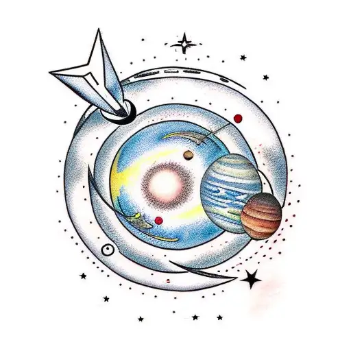 Solar System Planetsa In A Line