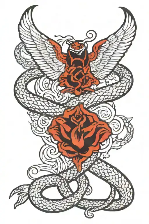 Snake With Wings Sleeve