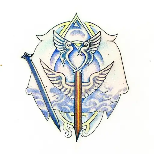 Sword With Wings At The Top