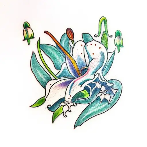 Lily Of The Valley And A Morning Glory