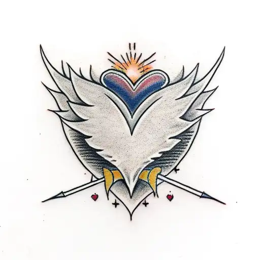 Heart Flames Small Black