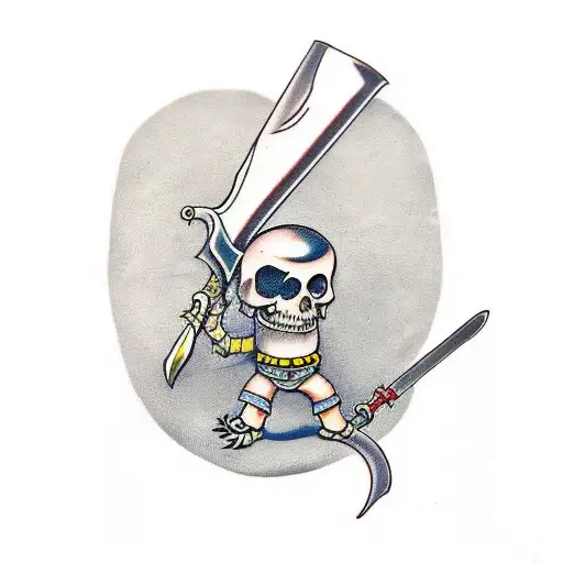 Querubin With A Sword In His Hands