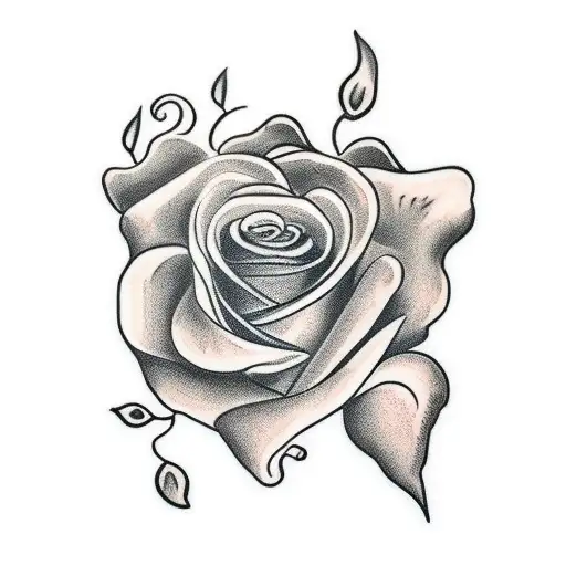 Hands Holding A Black Rose