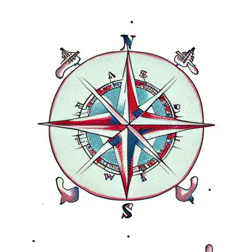 Treasure Map With Compass