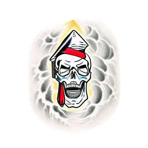 A Bookshelf Filled With Horror Novels And A Skull On Top