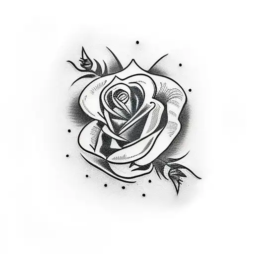 Hand And A Black Rose