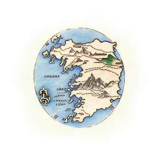 Lord Of The Rings Broken Sword With Middle Earth Map