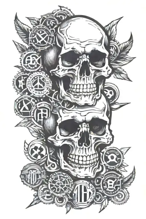 Skull Made Of Car Brand Badges