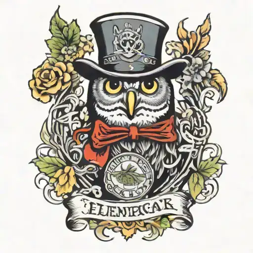 Slumerican Yelawolf Inspired Tatoo With Owls Weed Whiskey And Music