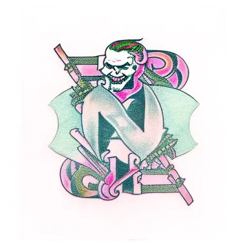 Pink Deck Of Cards Joker Symbol