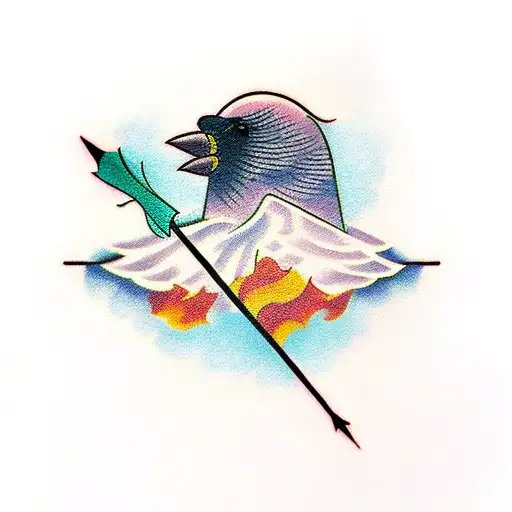 Crow With Arrow