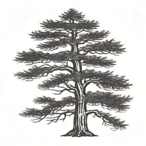 Cedar Tree Silhouette With A Whippoorwill