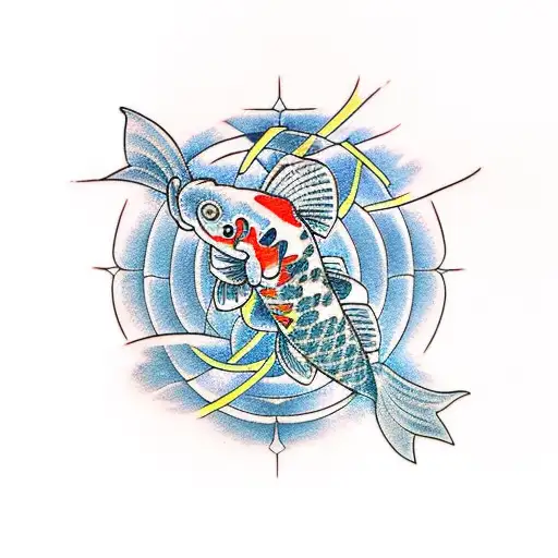 Simetrical Back Koi Fish