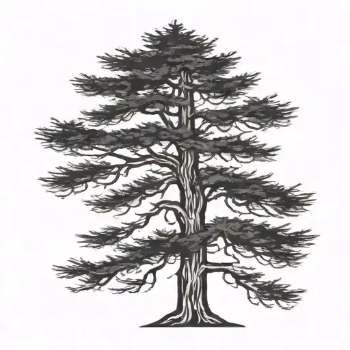 Cedar Tree Silhouette With A Whippoorwill