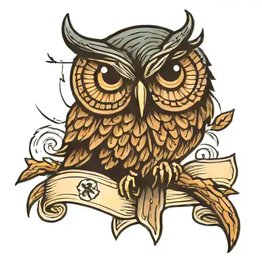 An Owl Perched On The Internet