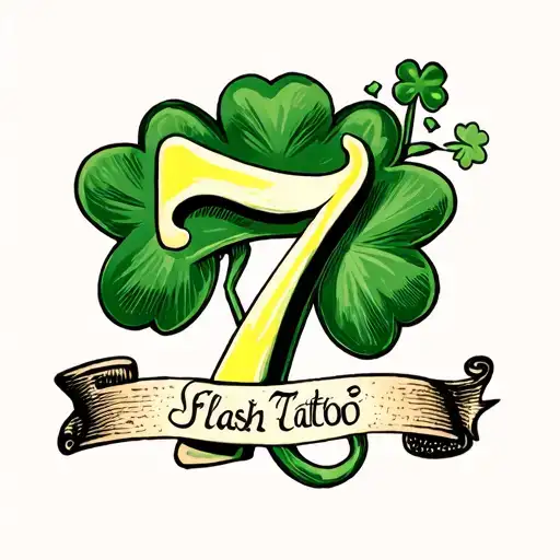 Shamrock With The Number 7