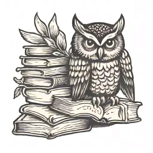 An Owl With Books