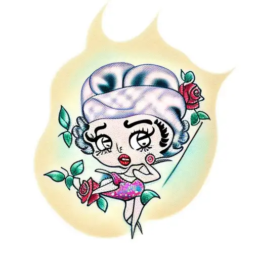 Betty Boop In A Rose