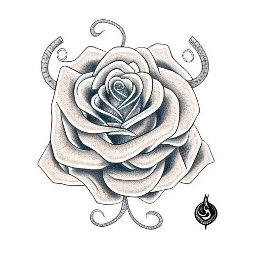 Snake Wraped Around Rose