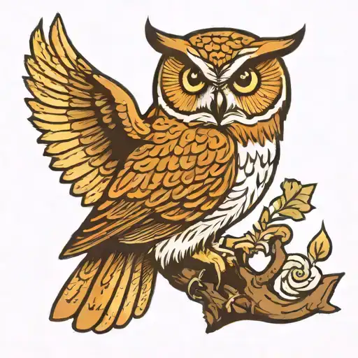 A Wise Owl Looking Majestic