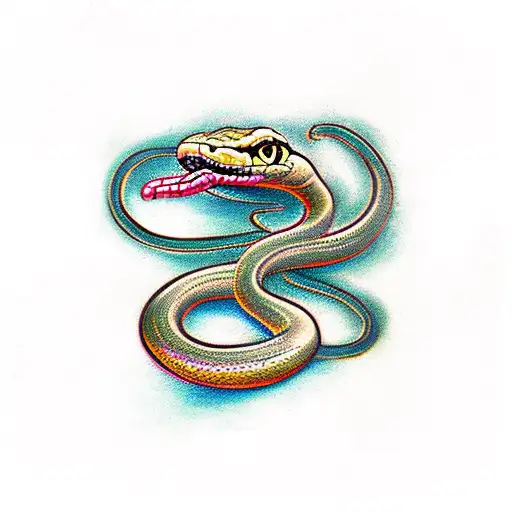 Snake Wrapped Around Thich