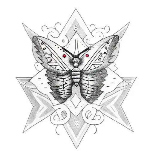 Moth Black And White