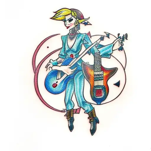 Zelda Playing A Bass Guitar