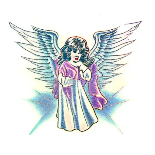 Angel With Black Hair