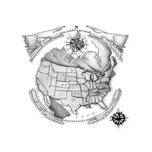 Map Of Nj With Compass