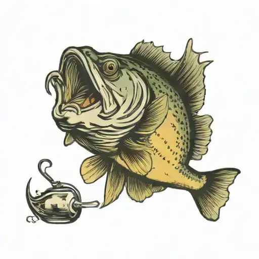 Walleye Fish Chasing A Lure