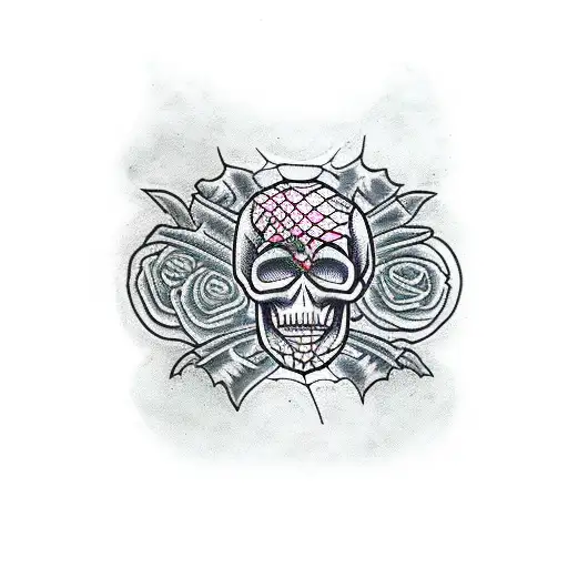 Skull Witn Spiderwebs