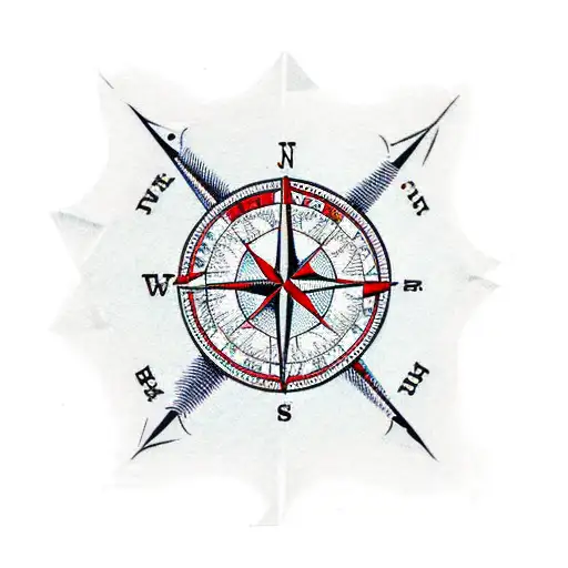 New Jersey With A Compass In The Middle