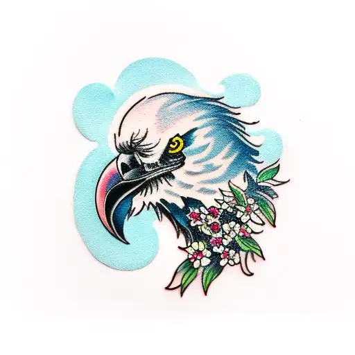 Big Raven With Some Cherry Blossom