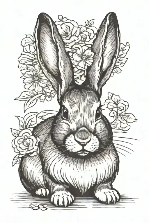 Black And White Dwarf Lop Bunny With Ears Down