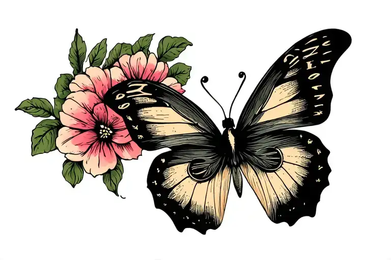 Butterfly With Word Lonely As The Body