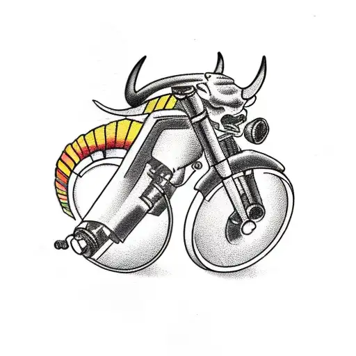 Motorcycle Wheel With Bull Horns