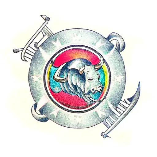 Motorcycle Wheel With Bull Horn Handle Bars