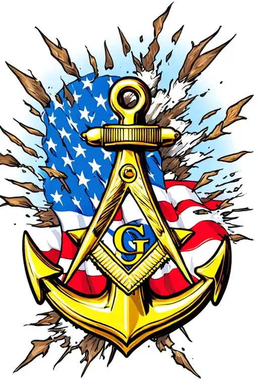 Navy Chief Anchor Breaking Free Masonic Symbols
