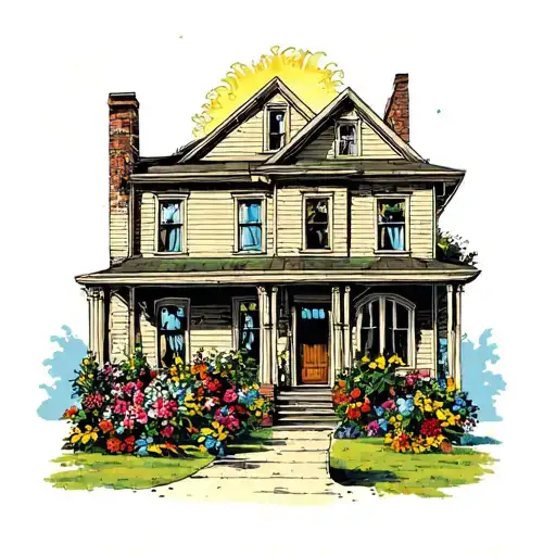 House Construction Floral Colour Building Hardware Carpentry