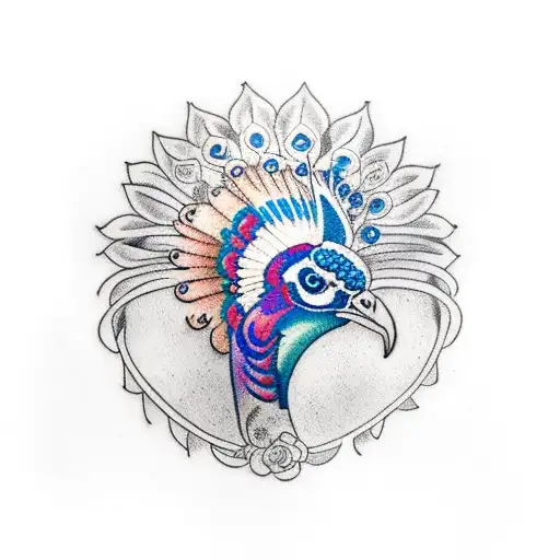 Peacock With Infinity Sign